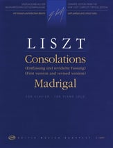 Consolations and Madrigal piano sheet music cover